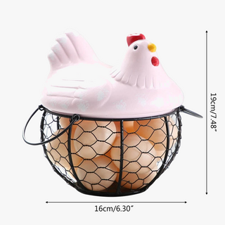Ceramic egg basket