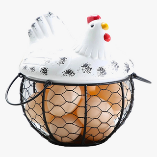 Ceramic egg basket