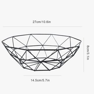 Woven iron fruit basket