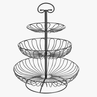 Iron tiered fruit stand