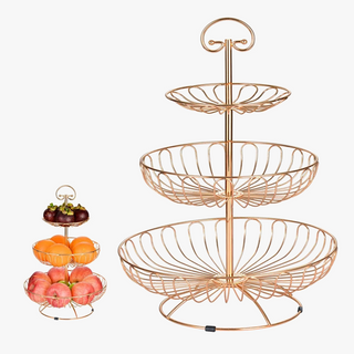 Iron tiered fruit stand