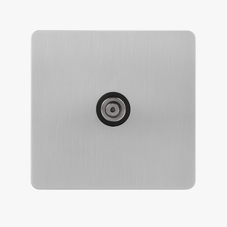 brushed steel metal usb wall socket with switch