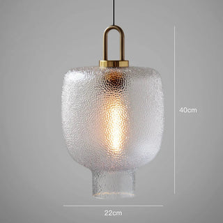 Lámpara colgante de cristal esmerilado - Lámpara colgante de cocina moderna con estructura de cristal y latón
