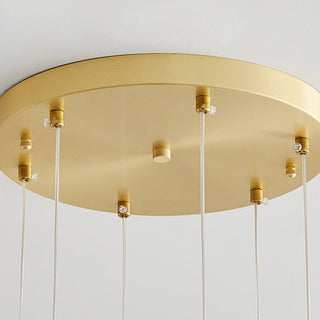 Contemporary white sphere ceiling lamp copper accent pendant light