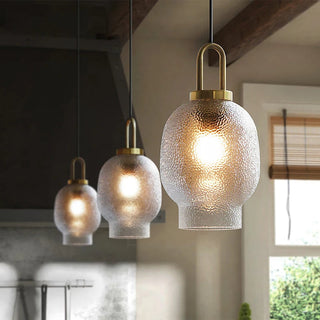 Modern frosted glass brass pendant — kitchen ceiling hanging lamp