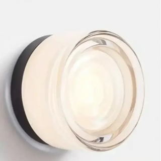 White glass wall sconce G9 LED dimmable small modern art deco