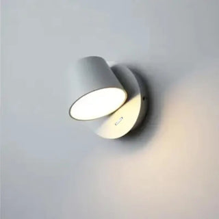 Compact bedside headboard wall lamp LED – installed bedroom view