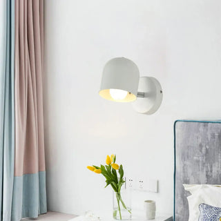 Pastel shade wall sconce E27 white 15cm IP65 – front view