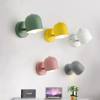 Scandinavian pastel wall sconce IP65 yellow – installed