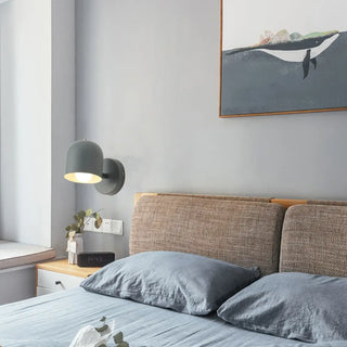 Colorful pastel wall light E27 green resin – angle view
