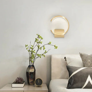 Gold arched wall sconce – acrylic LED dimmable 20×23cm