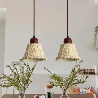MEKIBI Small White Oriental Pattern Ceiling Light – view 1