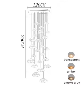 Modern Alloy Pendant Light – Dimmable LED Light with Remote Control for Dining Room Ambience