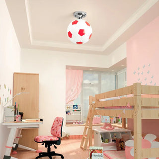 BALLE Football Children's Room Ceiling Light – LED Soccer Ball Kids Fixture