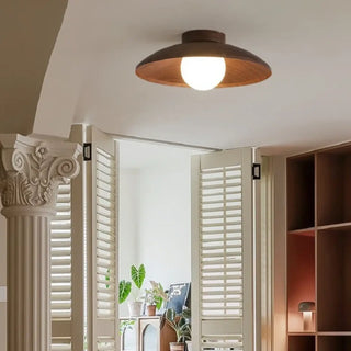 SUTYRE Round Wood Ceiling Light – Natural Modern Design Detail
