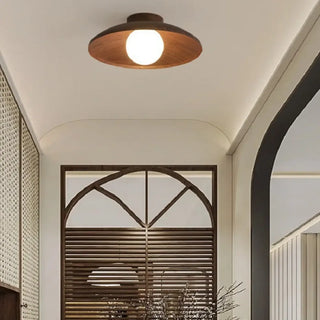 SUTYRE Wood Round Natural Modern Ceiling Light – Organic Fixture