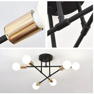 SATARA Elegant Ceiling Light – Clear Glass Globe Overhead View