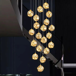 CASCADE Modern Golden LED Cascade Ceiling Light – view 3