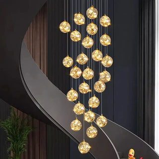 CASCADE Modern Golden LED Cascade Ceiling Light – view 6