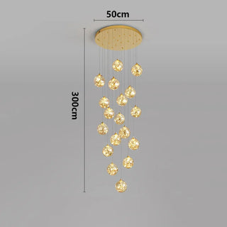 CASCADE Modern Golden LED Cascade Ceiling Light – view 12