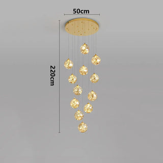 CASCADE Modern Golden LED Cascade Ceiling Light – view 10
