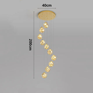 CASCADE Modern Golden LED Cascade Ceiling Light – view 9