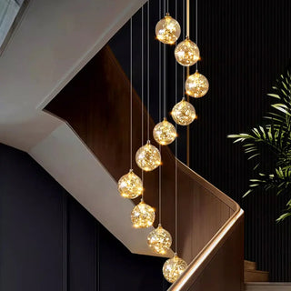 CASCADE Modern Golden LED Cascade Ceiling Light – view 5