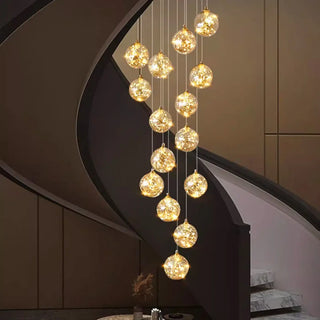 CASCADE Modern Golden LED Cascade Ceiling Light – view 4