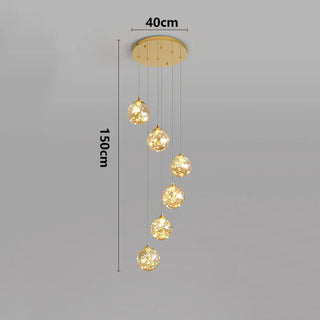 CASCADE Modern Golden LED Cascade Ceiling Light – view 7