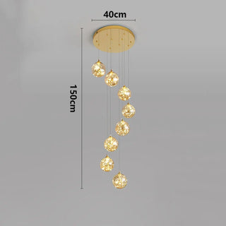 CASCADE Modern Golden LED Cascade Ceiling Light – view 8