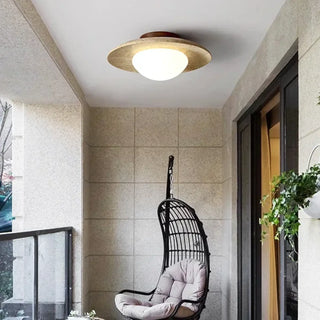 DIRIO Chic Round Diffuser Gilded Ring Ceiling Light – Elegant Contemporary Fixture
