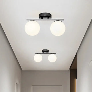 DUTYS Contemporary Black Double Globe Ceiling Light – Modern Designer Fixture