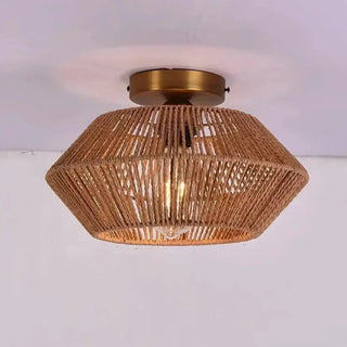 TINRO Braided Rope Natural Elegant Ceiling Light – view 5