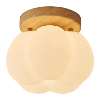 NUAH Ceiling Light – Cream Cloud Form Overhead View Nordic Design