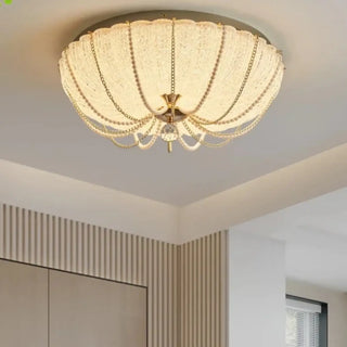 LIERCO Crystal Gilded Royal Pearl Elegant Ceiling Light