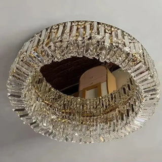 ROLE Modern Ceiling Light – Crystal Glamour Round LED Profile View