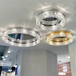 ROLE Crystal Round Ceiling Light – Elegant LED Luxury Overhead View