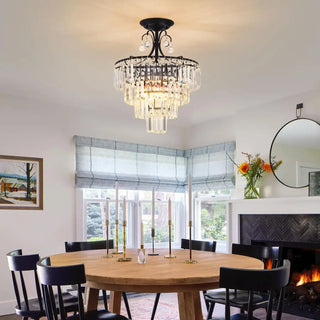 CRYSTBL Black Crystal Ceiling Light – Chic Multi-Level Close-Up