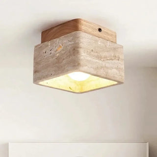 FRATAL Cube Effect Natural Stone Minimalist Ceiling Light