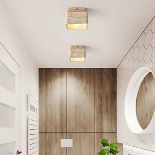 FRATAL Cube Effect Natural Stone Minimalist Ceiling Light