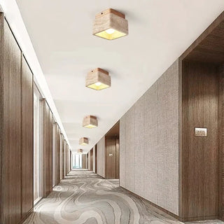 FRATAL Cube Effect Natural Stone Minimalist Ceiling Light