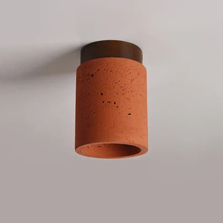 XISSE Cylinder Concrete Modern Earth Color Ceiling Light – view 4