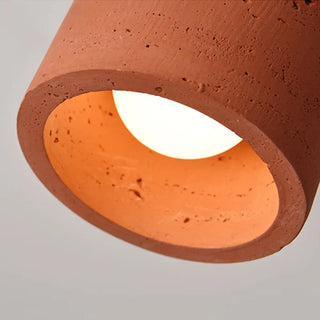XISSE Cylinder Concrete Modern Earth Color Ceiling Light – view 5
