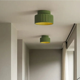 CYLI Cylindrical Striped Retro Ceiling Light – Original Multi-Color Vintage Fixture