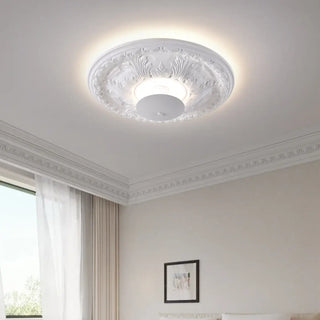 RONIRTE Classic Ceiling Light – White Ornate Elegant Overhead View
