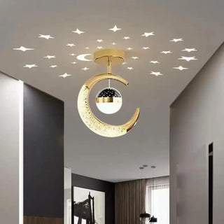 ETOLU Decorative Children Moon Starry Ceiling Light