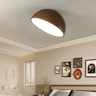 LONROI Half Sphere Wood LED Modern Ceiling Light