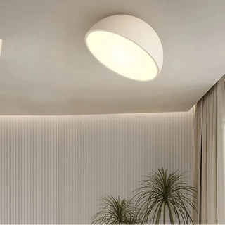 LONROI Half Sphere Wood LED Modern Ceiling Light