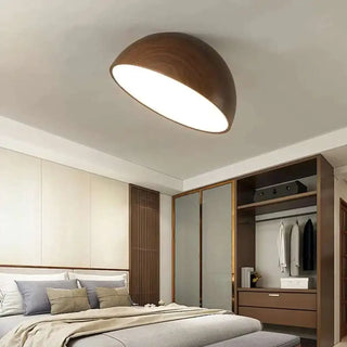 LONROI Half Sphere Wood LED Modern Ceiling Light