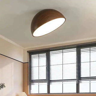 LONROI Half Sphere Wood LED Modern Ceiling Light